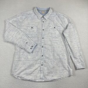 Carbon2Cobalt Shirt Mens XXL White Blue Preppy‎ Workwear Casual Travel Commuter
